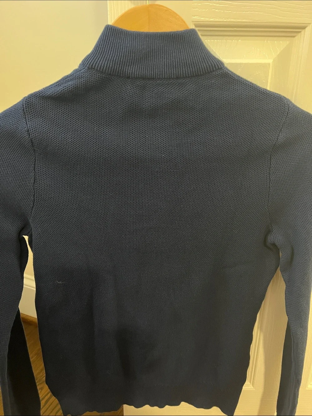 Vineyard Vines Navy Half-Zip Sweater with Whale Logo